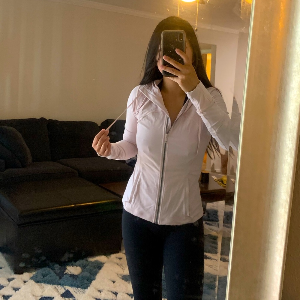 Lululemon Hooded Define Jacket nulu, feather pink size 6